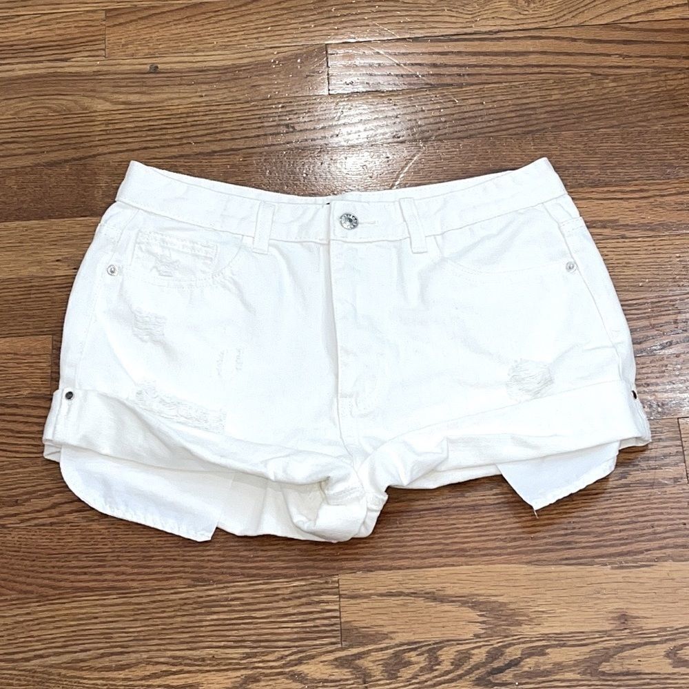 Momokrom Distressed Rolled Cuff Shorts